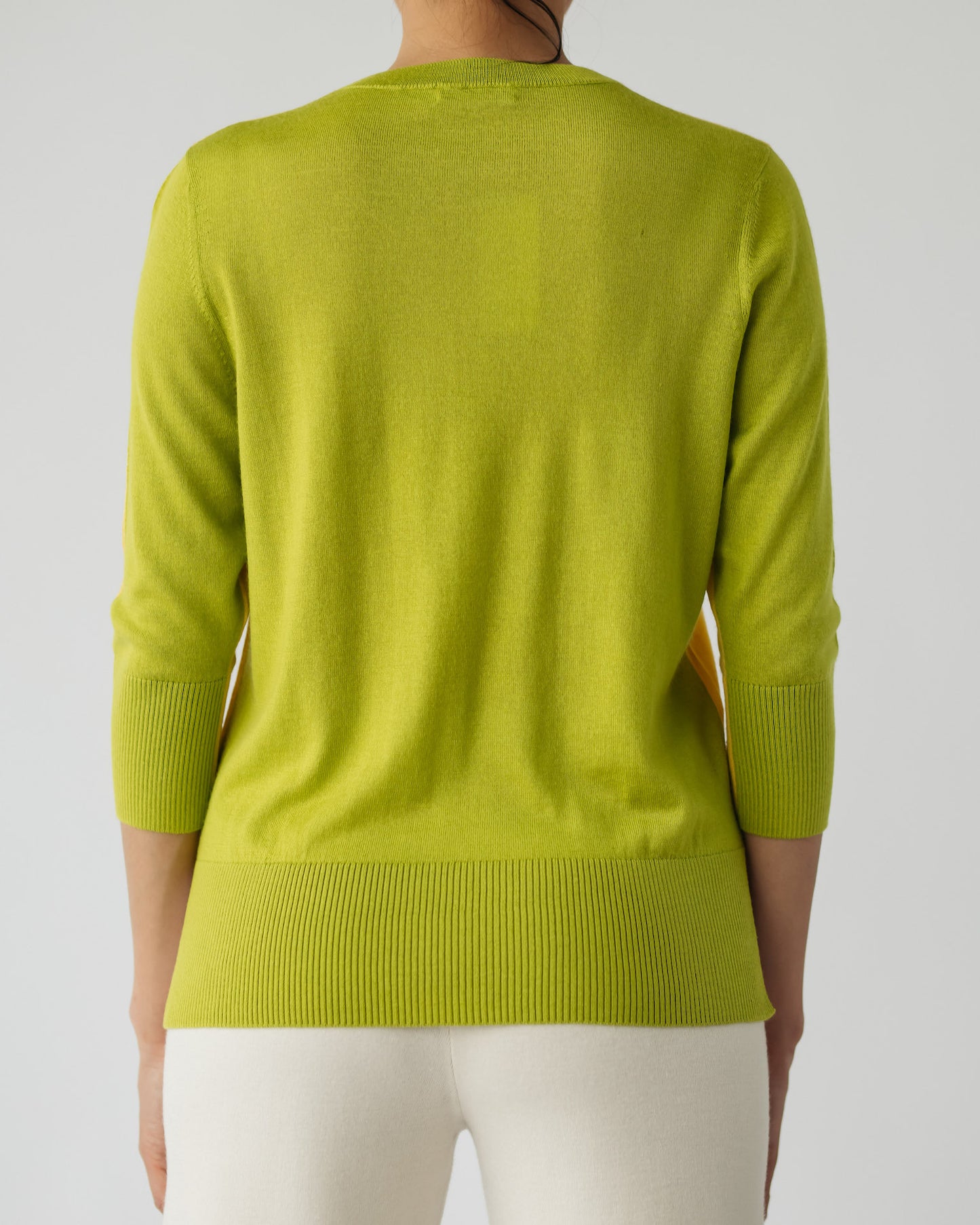 Silk and Cashmere Blended C-neck Top with Slits