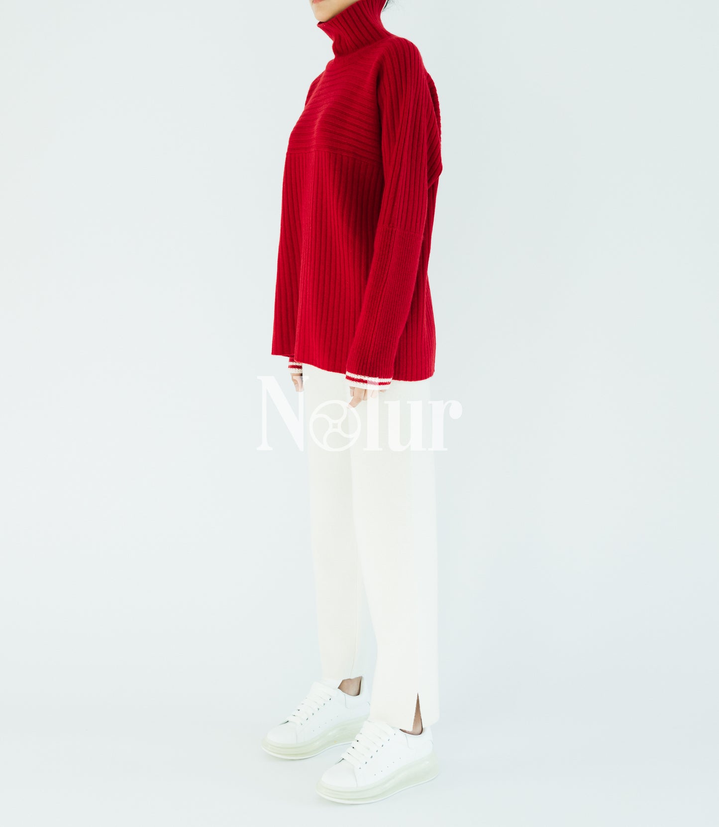 Pure Cashmere Pants with Slits