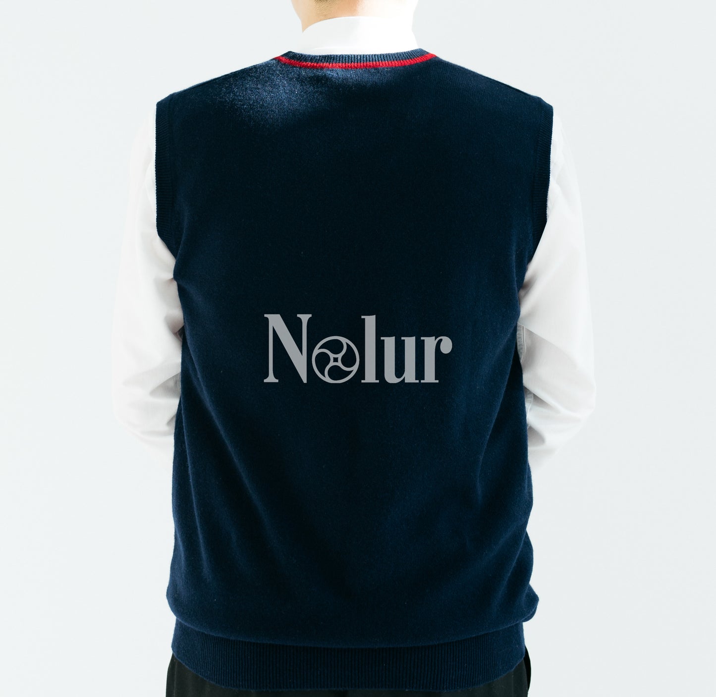 Pure Cashmere Vest Neck Striped
