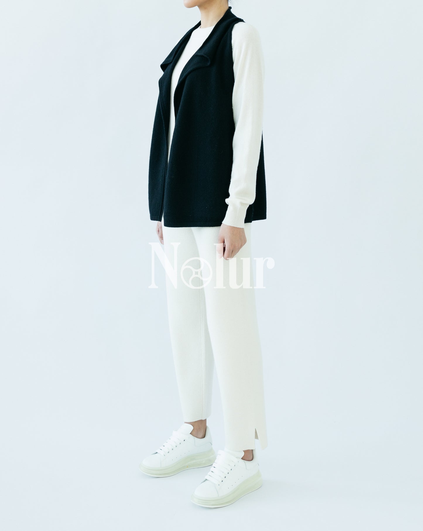 Pure Cashmere Open Front Vest