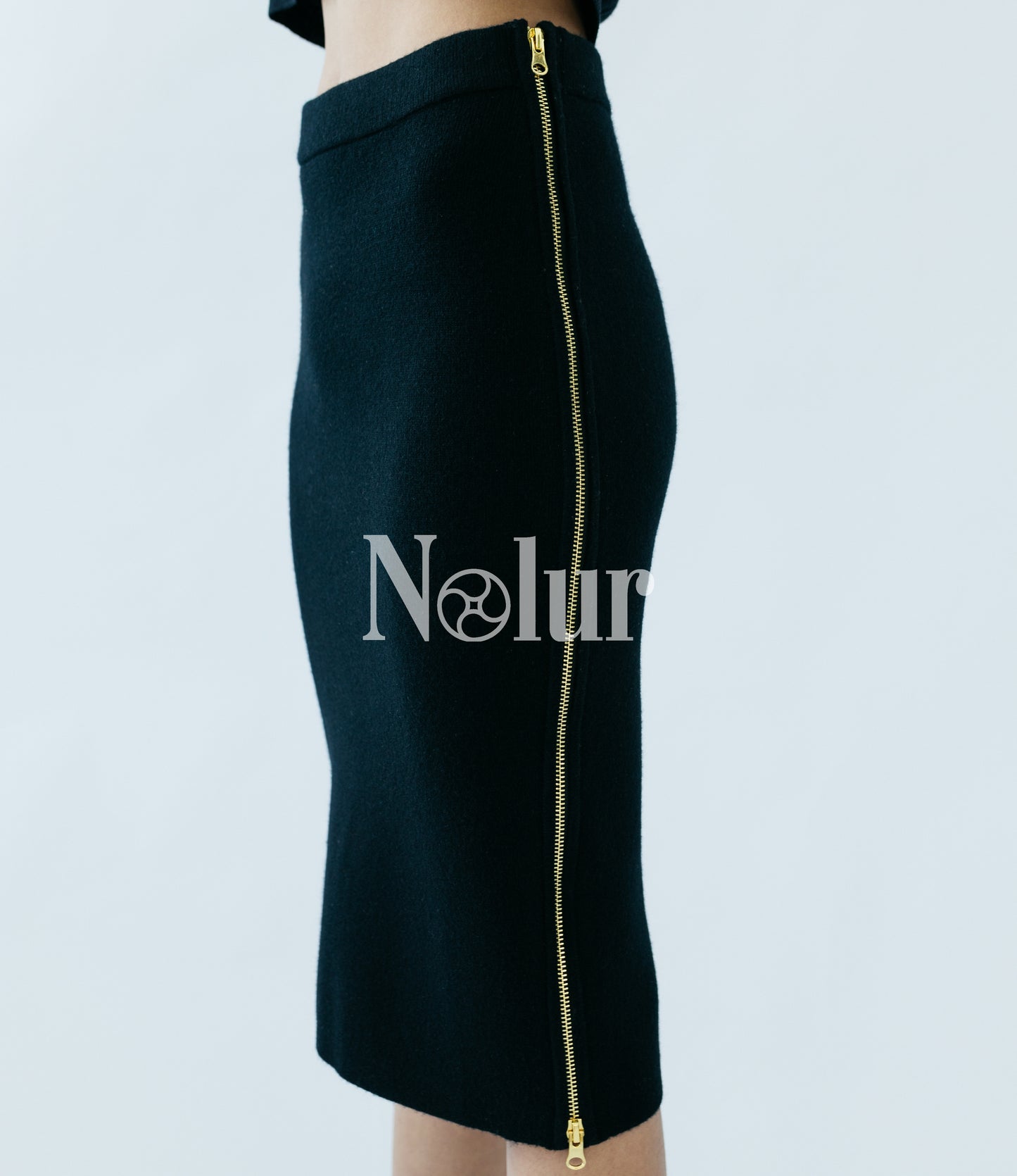 Pure Cashmere 2 Side Zipped Skirt