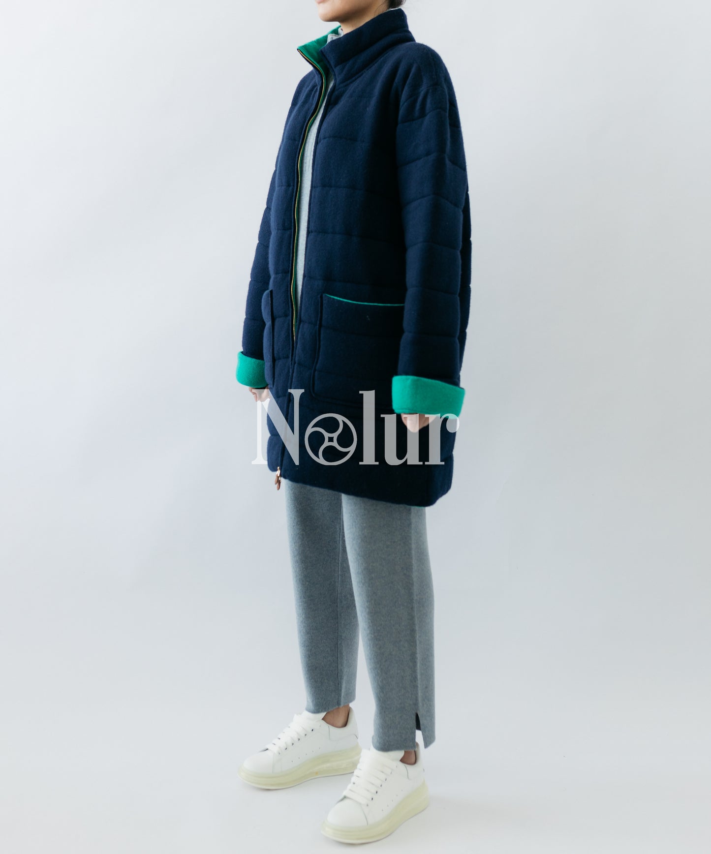 Pure Cashmere Unisex Oversized Puffer Jacket