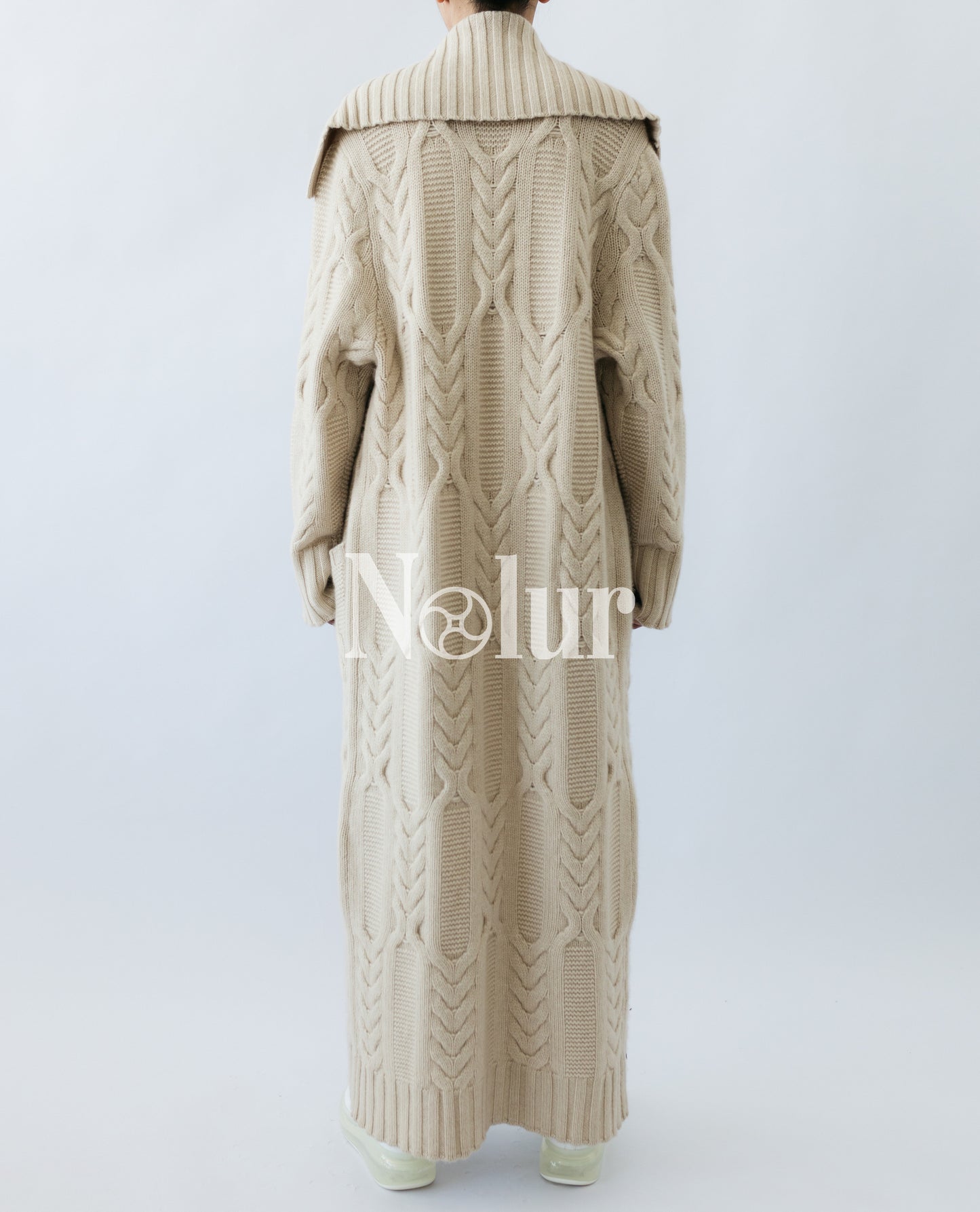 Pure Cashmere Cable Coat