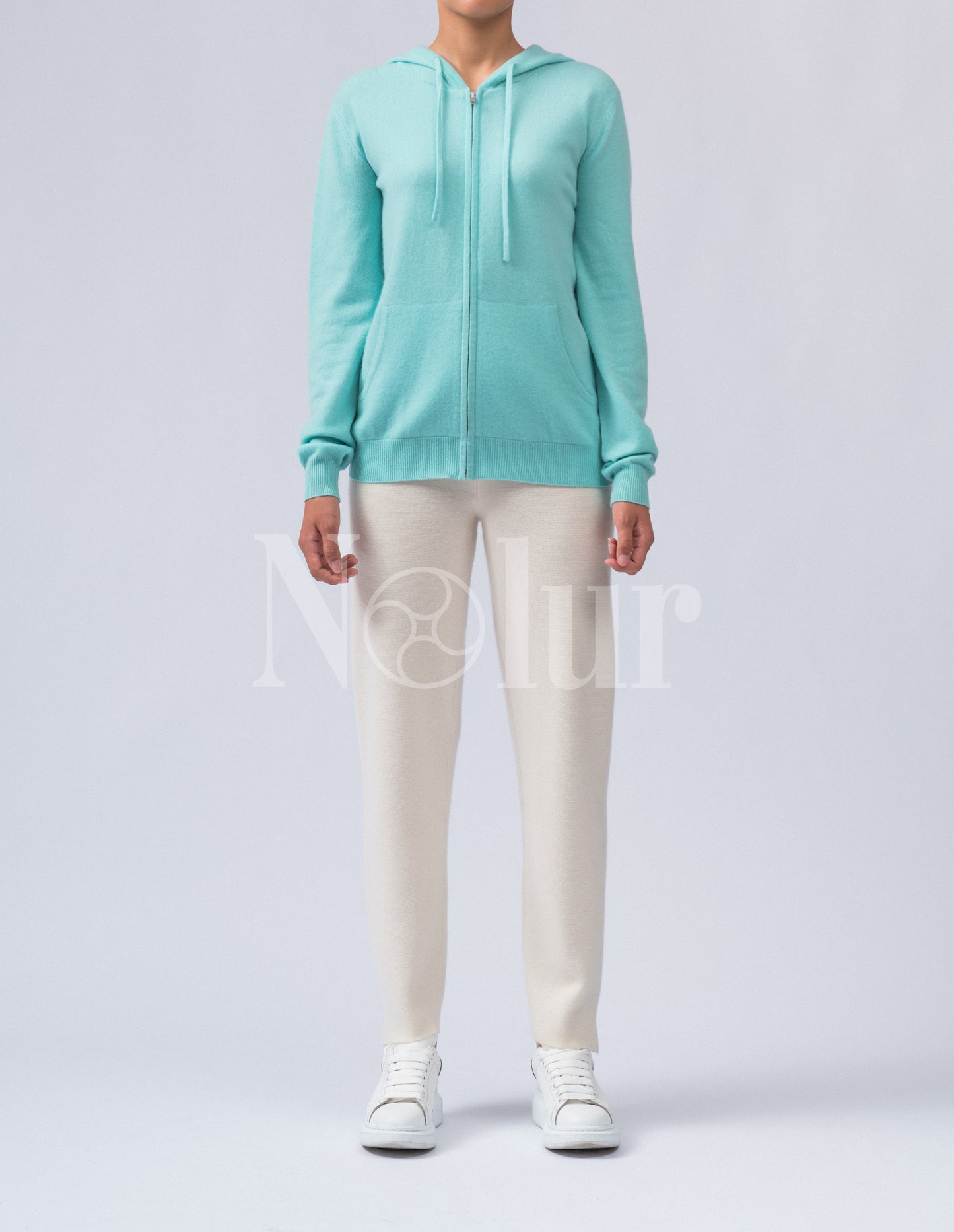 Pure Cashmere Zip-up Hoodie