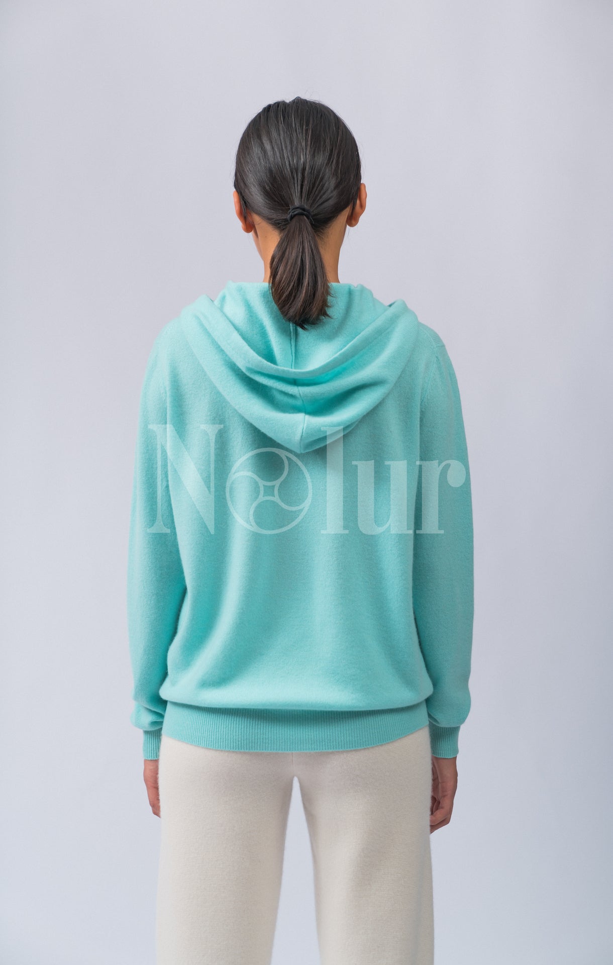 Pure Cashmere Zip-up Hoodie
