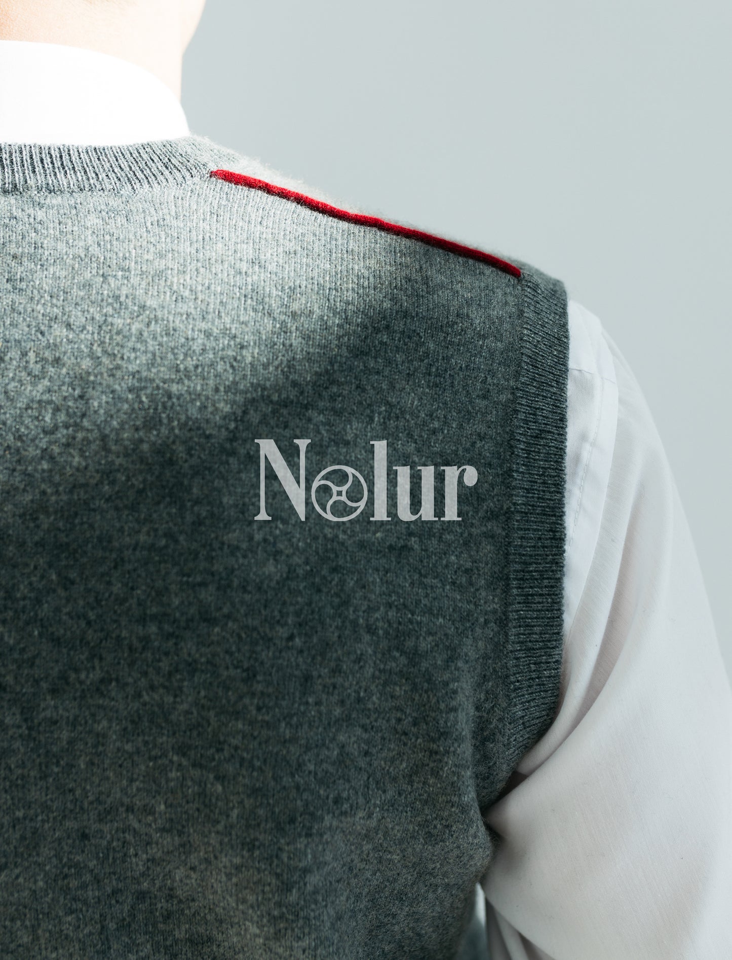 Pure Cashmere Vest Shoulder Striped