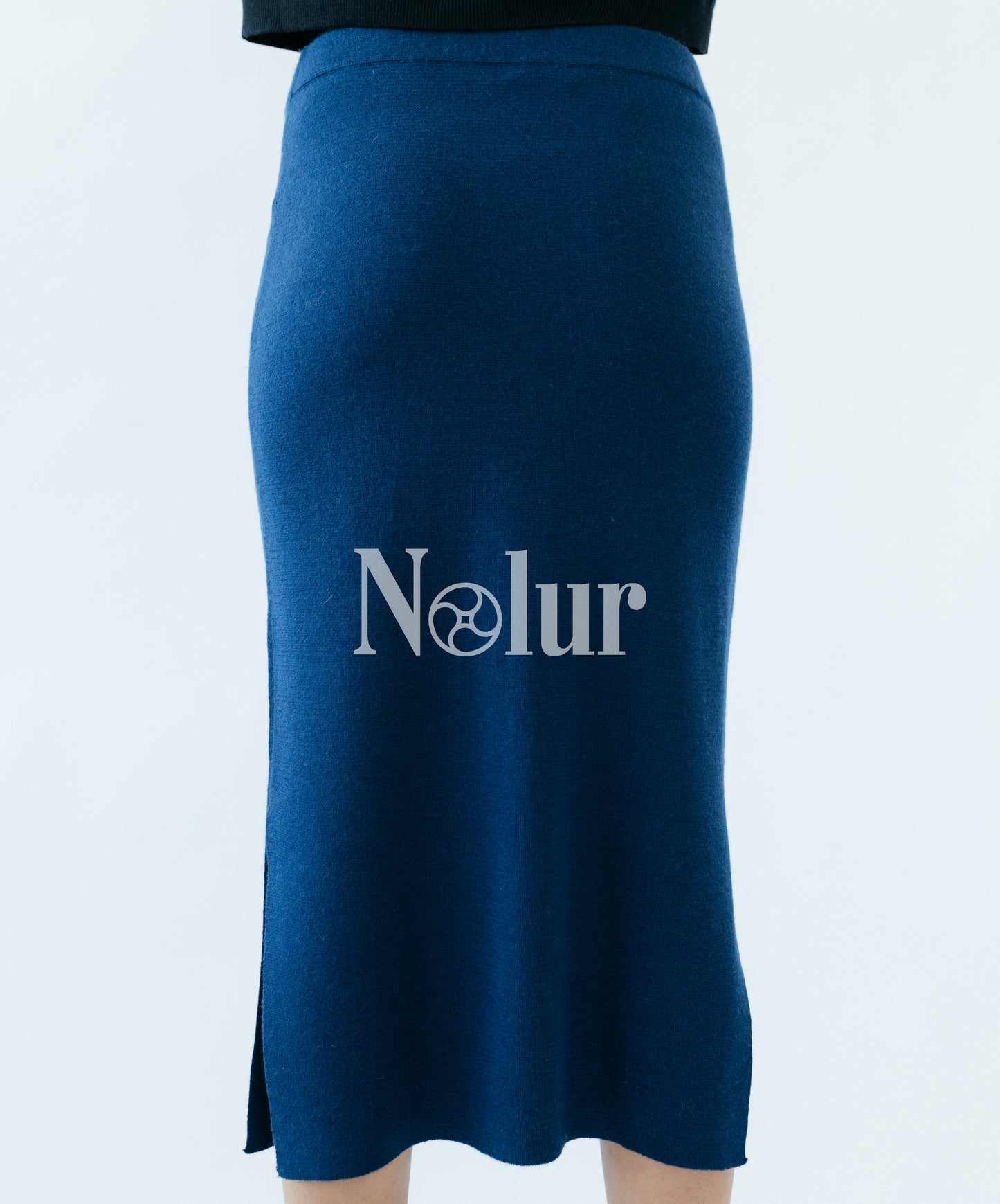 Silk and Cashmere Blended Skirt with Slits