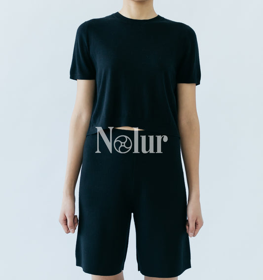 Silk and Cashmere Blended Wide-leg Shorts