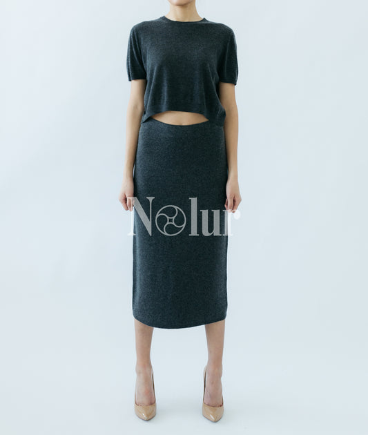 Silk and Cashmere Blended C-neck Top