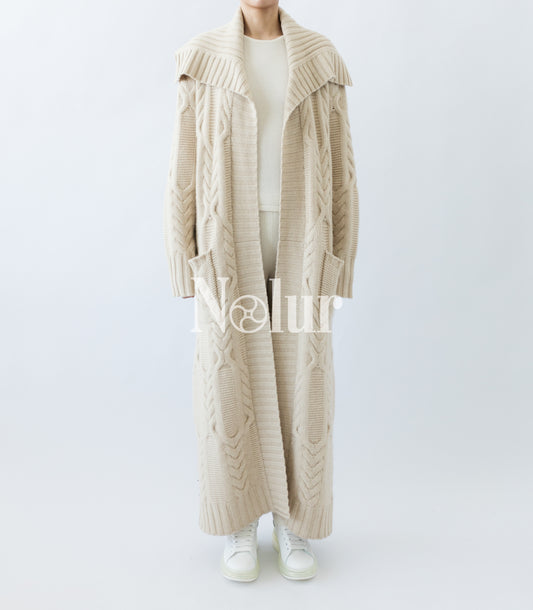 Pure Cashmere Cable Coat