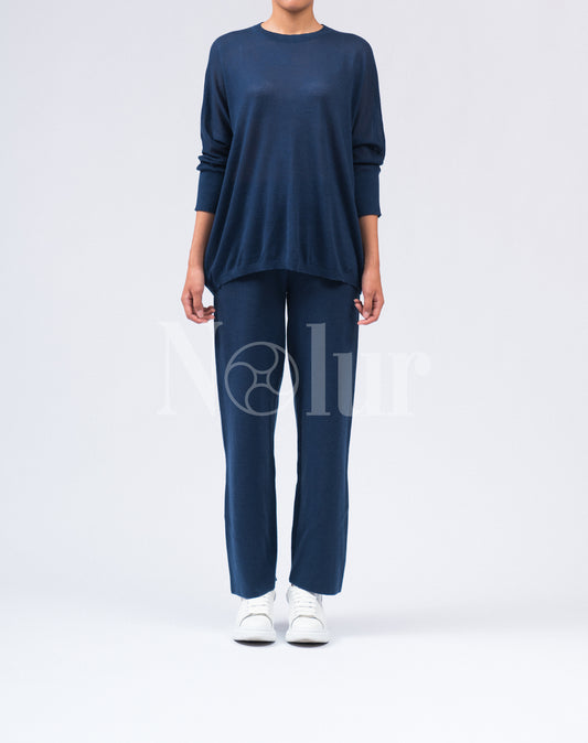 Silk and Cashmere Blended Wide-leg Pants