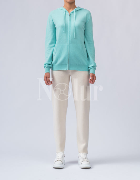 Pure Cashmere Zip-up Hoodie